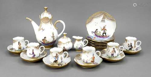 Coffee service for 6 persons, 21 pieces