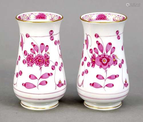 Two vases, Meissen, around 1980, 1st