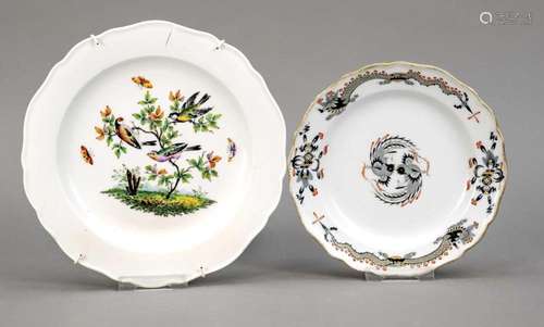 Two plates, Meissen, form New Cutout,