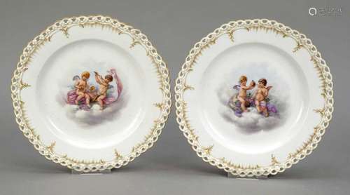 Two plates, KPM Berlin, c. 1900, 1.W.