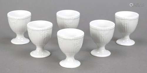 Six egg cups, KPM Berlin, marks 1962-