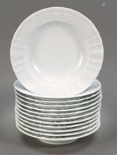 12 soup plates, KPM Berlin, marks 196