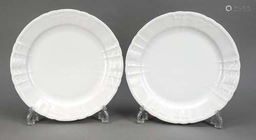 Two round serving plates, KPM Berlin,