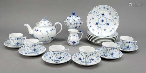 Tea set for 6 persons, 21 pieces, Bin