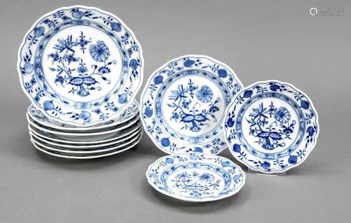 10 plates, Meissen, 19th/20th c., dec