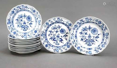 13 plates, Meissen, stamps after 1934