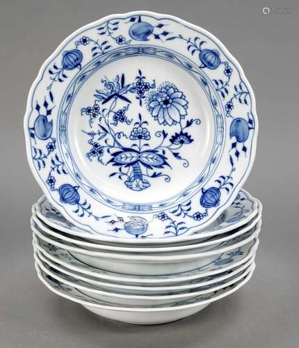 8 deep plates, Meissen, marks after 1