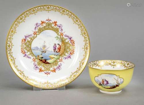 Cup with saucer, Meissen, after 1970,