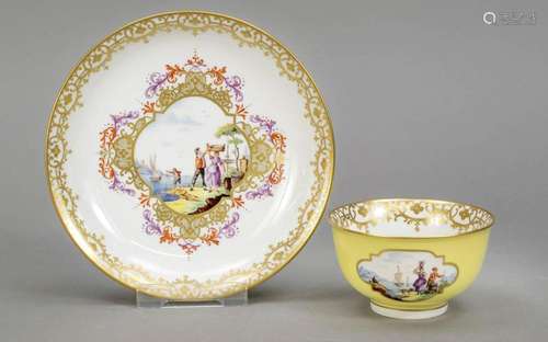 Cup with saucer, Meissen, after 1970,