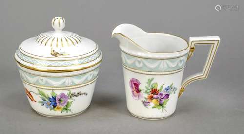 Sugar bowl and milk jug, KPM Berlin,