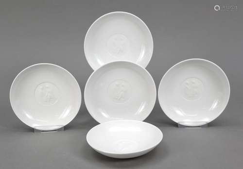 5 small bowls, KPM Berlin, 2nd half,