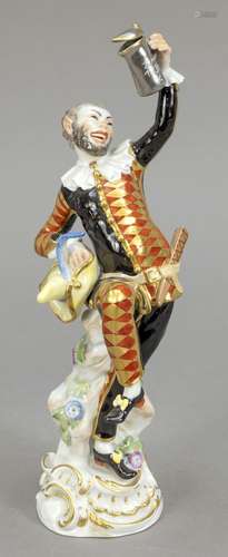 Harlequin with jug, Meissen, after 19