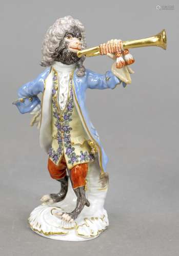 Monkey as a trumpeter, Meissen, after