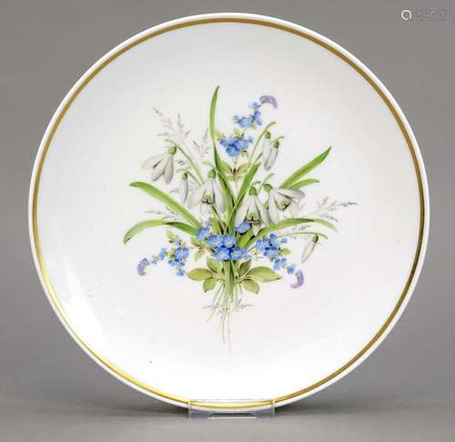 Wall plate, Meissen, year letter for