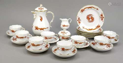 Coffee set for 6 persons, 26 pieces,