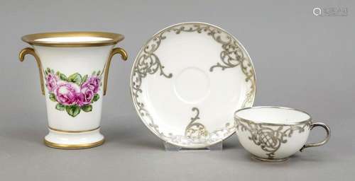 Demitasse and vase, KPM Berlin, early