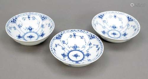 Three salad bowls, Royal Copenhagen,