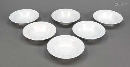 6 small bowls, KPM Berlin, mark 1962-