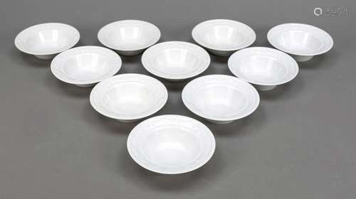 10 small bowls, KPM Berlin, mark 1962