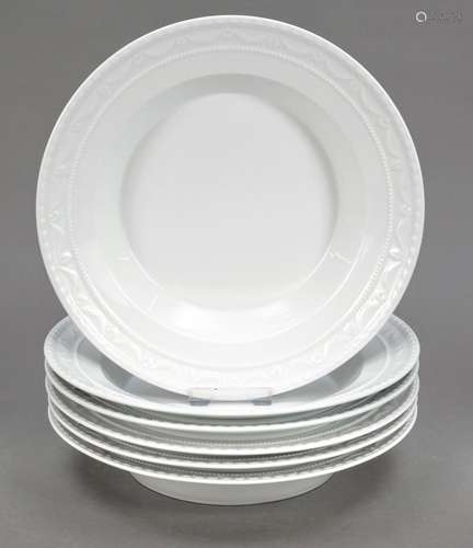 Six deep plates, KPM Berlin, 20th cen