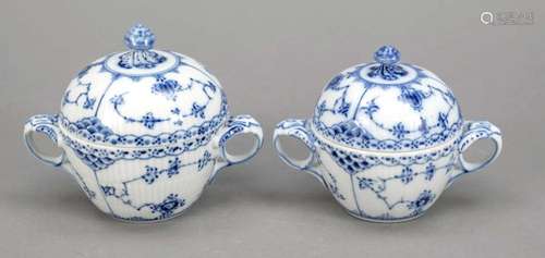 Two sugar bowls with lids, Royal Cope