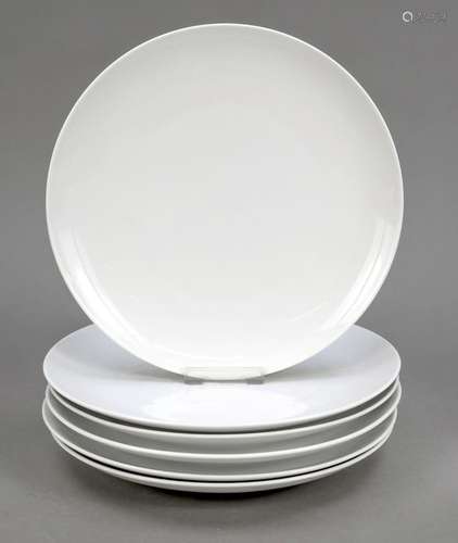 Six dinner plates, KPM Berlin, marks