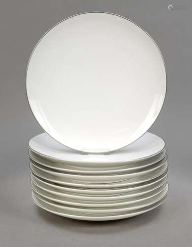 Ten dinner plates, KPM Berlin, marks