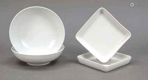 Four bowls, KPM Berlin, marks 1945-62