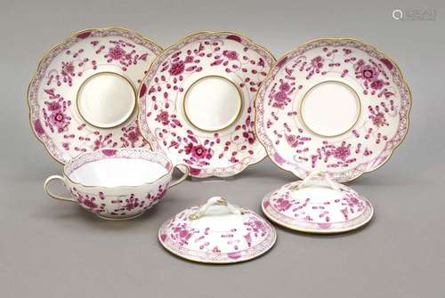 Six pieces Meissen, different marks 2