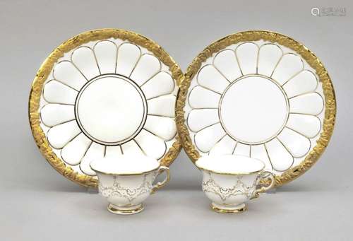 Four pieces Meissen, different marks