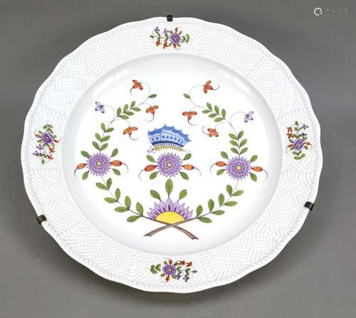 Large plate, Meissen, mark 1850-1924,