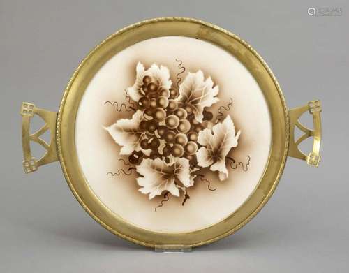 Art nouveau tray, around 1900, round