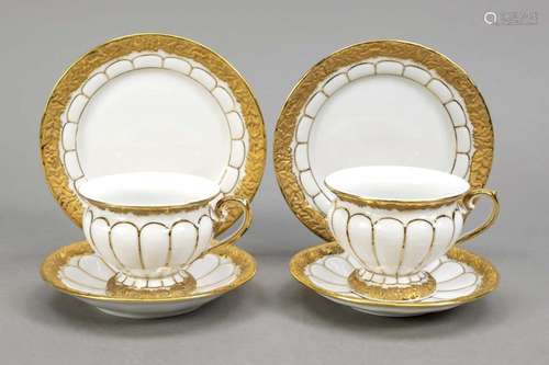 Two state tableware, 6 pieces, Meisse