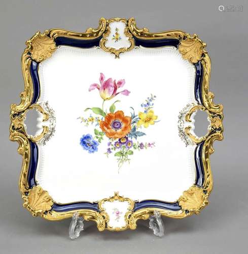 A showpiece tray, Meissen, 1950s mark