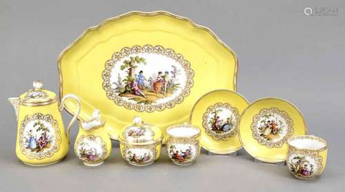 Tête-à-tête, 7-piece, Meissen, knob p