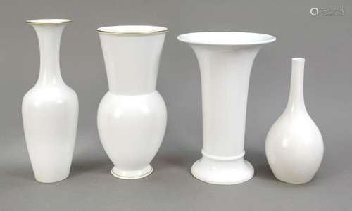 Four vases, KPM Berlin, marks after 1