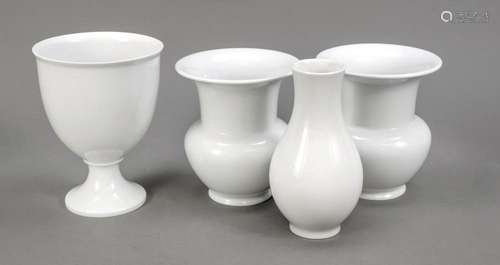 Four vases, KPM Berlin, marks 1981-20