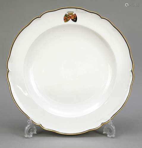 Large round plate, KPM Berlin, 19th c