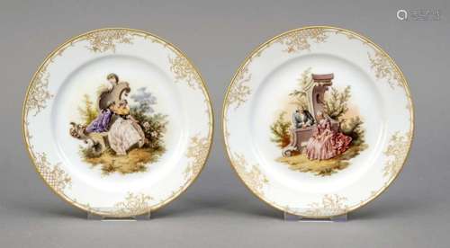 Pair of plates, KPM Berlin, marks aft