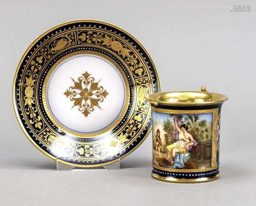 Cup and saucer, probably Vienna, 20th