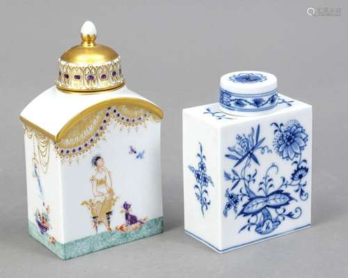 Two tea caddies, Meissen, 2nd half of