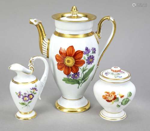 Centerpiece, 3-piece set, Meissen, va