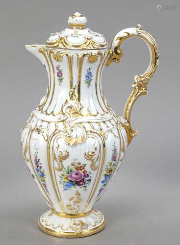 Coffee pot, Meissen, 19th century, re