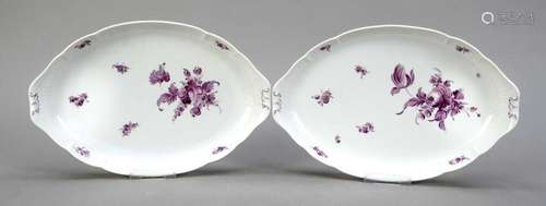 Two oval bowls, Nymphenburg, mark 192