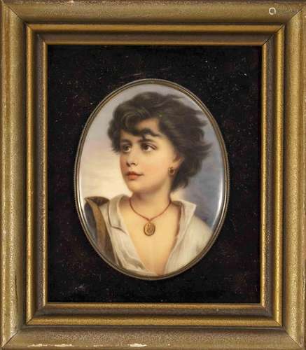 Picture plate, 20th century, portrait