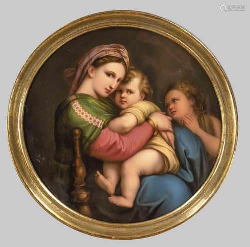 Round picture plate 'Madonna della Se