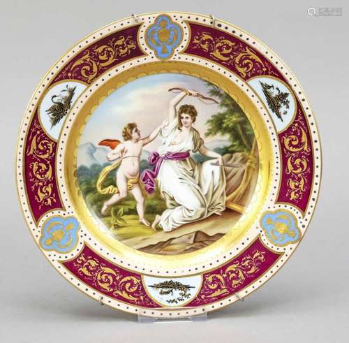 Showpiece plate, w. Vienna, 19th cent