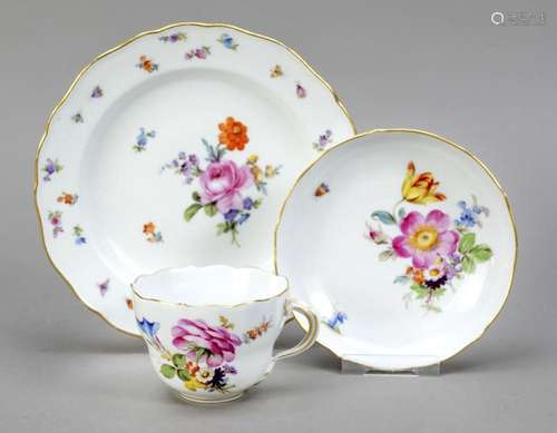 Coffee set, 3-piece, Meissen, Knauff-