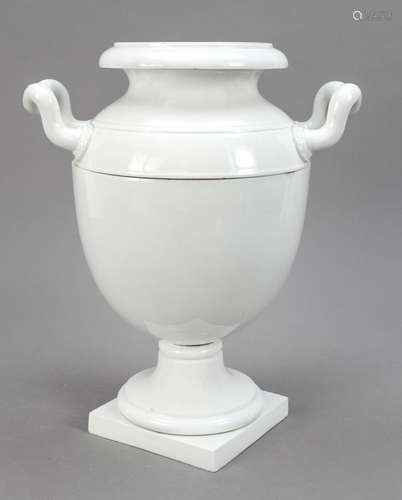 Vase, 2 pieces, Nymphenburg, 19th c.,