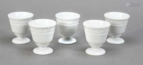 Five egg cups, KPM Berlin, c. 2000, 2